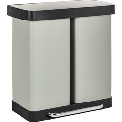 ECOSORT - Dubbele pedaalemmer - Lichtgroen - 60 l - IJzer