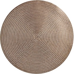 Krist+ Placemat - metallic goud - rond - D38 cm - kunststof - Placemats