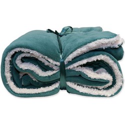 Unique Living - Lars Coral Fleece/suede Plaid 150x200cm Mineral Blue