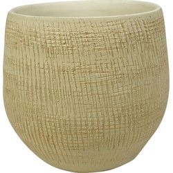 Ter Steege Plantenpot - moderne look - beige - 22 x 20 cm - Plantenpotten