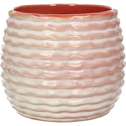 Ideas4seasons Bloempot/plantenpot - zachtroze - voor kamerplant - D16 x H13 cm - Plantenpotten