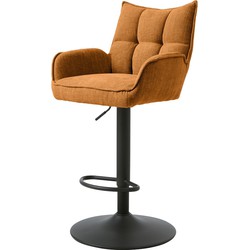 Barstoel Oranje Stof - Verstelbaar - Marilla - Set van 2