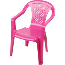 Sunnydays Kinderstoel - roze - kunststof - buiten/binnen - L37 x B35 x H52 cm - tuinstoelen - Kinderstoelen