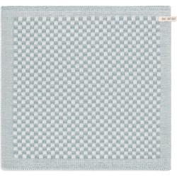 Knit Factory Keukendoek Cubes - Ecru/Stone Green - 50x50 cm