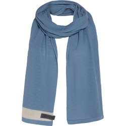 Knit Factory June Gebreide Sjaal Dames & Heren - Stone Blue - 200x50 cm