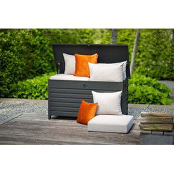 Cambridge kussenbox - aluminium - 155x97xH82,5 cm - carbon black