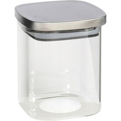 Voedsel/etenswaren bewaren voorraadpot 1100 ml glas met RVS deksel - Voorraadpot