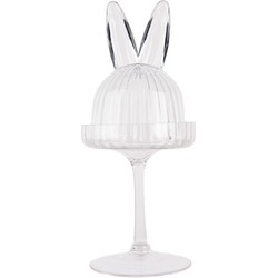 Clayre & Eef Stolp Konijn Ø 12x29 cm Transparant Glas