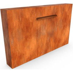 Cascadi Cortenstaal Watervalelement (naast vijver) Lengte: 2500 Breedte: 250 Hoogte: 1200
