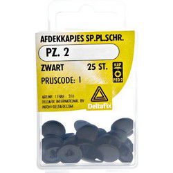 Afdekkap schroef pz2 zwart 25st