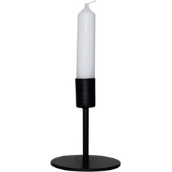 HV Black Round Candleholder - 8x8x10cm