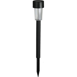 Luxform Solar tuinlamp - 1x - zwart - LED warm wit - oplaadbaar - D4,7 x H32,5 cm - Fakkels