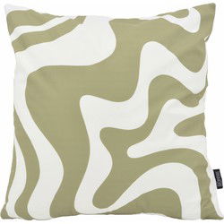 Swirl Abstract Army | 45 x 45 cm | Kussenhoes | Katoen/Polyester