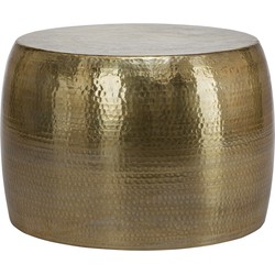 WOMO-DESIGN salontafel, Ø 53x41 cm, goud, gemaakt van gehamerd aluminium legering