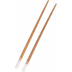 Luxe bamboe houten eetstokjes wit 2x stuks - Eetstokjes