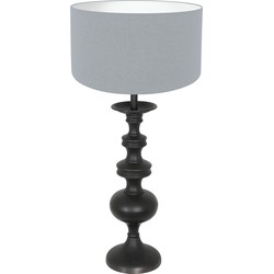 Anne Lighting tafellamp Lyons - zwart - hout - 30 cm - E27 fitting - 3952ZW