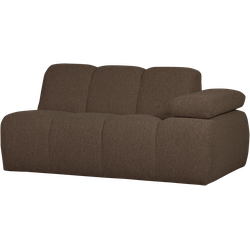 WOOOD Mojo 1,5-Zits Bank Met Arm Rechts - Bouclé - Bruin - 74x160x97
