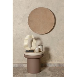PTMD Wandpaneel Nabdia - 55x3x55 cm - Suede - Taupe