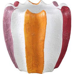 PTMD Bloempot Triniti - 21x21x21 cm - Cement - Rood
