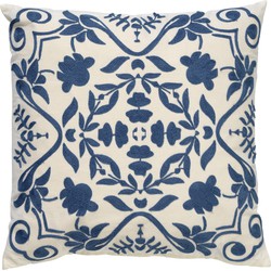 Dutch Decor MENA - Kussenhoes katoen - 45x45 cm - Provincial Blue - blauw - Dutch Decor