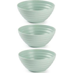 Plasticforte Schaaltjes - 6x - groen - kunststof - 14 x 6.5 cm - Kommetjes