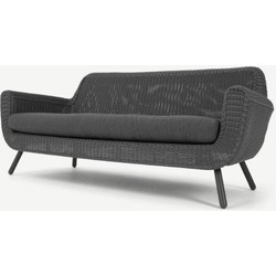 JONAH 3 SEATER SOFA (000314)  -  STEEL DARK GREY