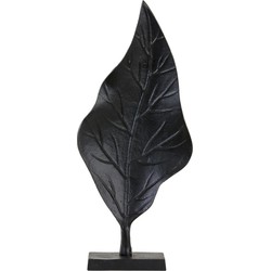 Ornament Leaf - Zwart - 14.5x8x50cm
