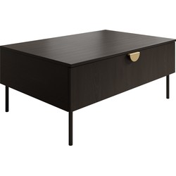 Meubella Salontafel Monor - Zwart eiken - 100 cm