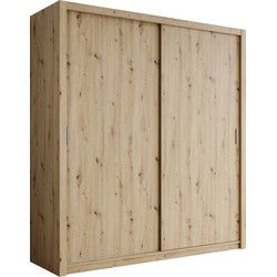 Meubella - Kledingkast Blake - Eiken - 200 cm