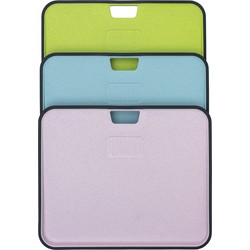Krumble Snijplanken set van 3 - 32 x 25 cm - Plastic - Groen/Blauw/Roze
