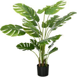 4goodz Kunstplant Monstera 120 cm Kunstplant met Pot en Mos