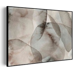 Muurwerken Akoestisch Schilderij - Abstract Rustige Tinten met Accent 02 - Geluidsdempend Wandpaneel - Wanddecoratie - Geluidsisolatie - BASIC (AW 0.65) XXL (150x107)