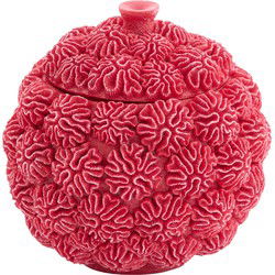 Light & Living - Deco box+deksel CORAL - Ø17x16cm - Rood