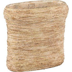 PTMD Bloempot Ricci - 30x15x28 cm - Cement - Bruin