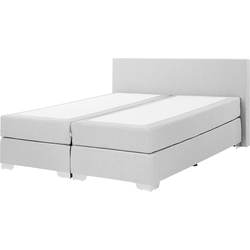 PRESIDENT  - Boxspring - Lichtgrijs - 160 x 200 cm - Polyester