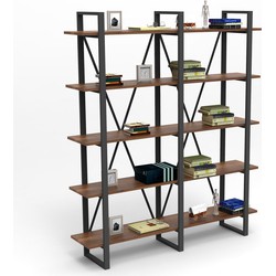 Boekenkast Tundra Walnoot Melamine 154,8x180x34 cm