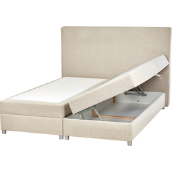 ADMIRAL  - Boxspringbed - Lichtbeige - 160 x 200 cm - Polyester