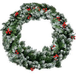 Clayre & Eef Kerstkrans Ø 75 cm Groen Kunststof