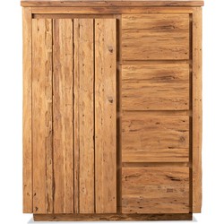 Benoa Bridge 1 Door 4 Drawer Cabinet Teak 100 cm