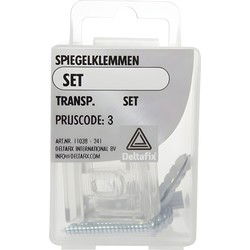 Spiegelklemmen set transp. set