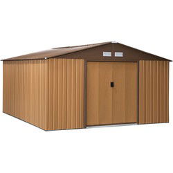 Groot stalen Gereedschapsschuur Tuinhuis 20m³ - 340 x 386 x 200 cm - Bruin