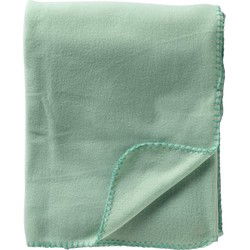 Textino DEX - Plaid 130x160 cm - fleece deken - zacht en dun - Cameo Green - lichtgroen - Textino