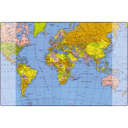Kangaro K-0014W501 Bureau-onderlegger 579x379mm Met Wereldkaart