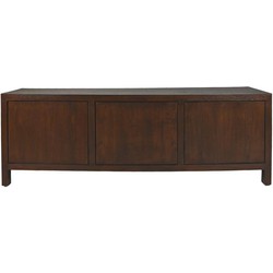 HSM Collection-Tv Meubel 3 Deur-160x42x55-Bruin-Teak Fineer