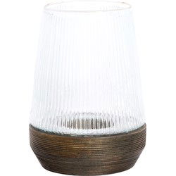 Light & Living - Windlicht MINAS - Ø22x30cm - Bruin