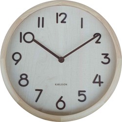 Wandklok Pure Bold - Bruin - 30x4.5x30cm
