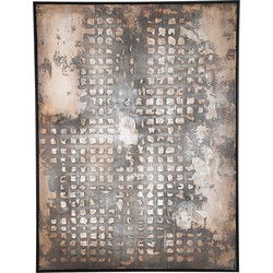 PTMD Wandpaneel Pathe - 92x4x122 cm - Canvas - Bruin