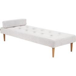 Beliani NIORT - Chaise longue-Wit-Polyester