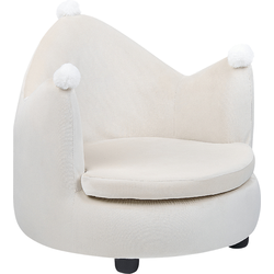 Beliani VEGA - Kinderstoel-Beige-Fluweel