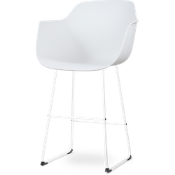 Nino-Puk barkruk wit - wit onderstel - 75 cm